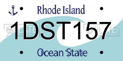 1DST157 Rhode Island License Plate