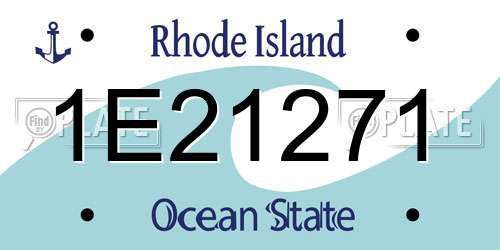 1E21271 Rhode Island License Plate