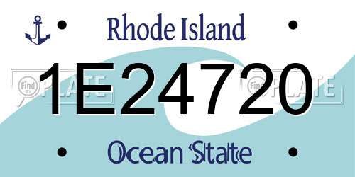 1E24720 Rhode Island License Plate