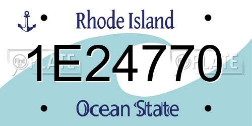 1E24770 Rhode Island License Plate