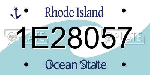 1E28057 Rhode Island License Plate