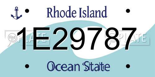 1E29787 Rhode Island License Plate