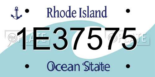 1E37575 Rhode Island License Plate