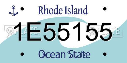 1E55155 Rhode Island License Plate