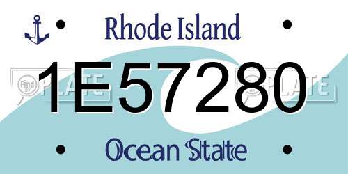1E57280 Rhode Island License Plate