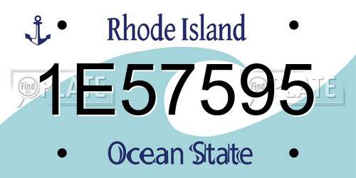 1E57595 Rhode Island License Plate