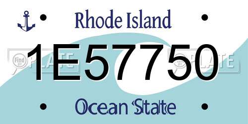 1E57750 Rhode Island License Plate