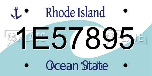 1E57895 Rhode Island License Plate