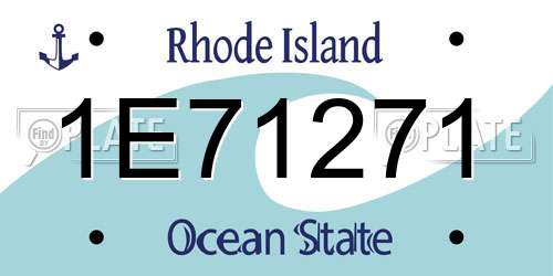 1E71271 Rhode Island License Plate