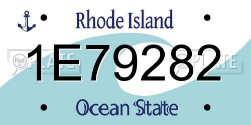 1E79282 Rhode Island License Plate