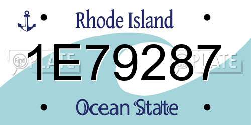 1E79287 Rhode Island License Plate