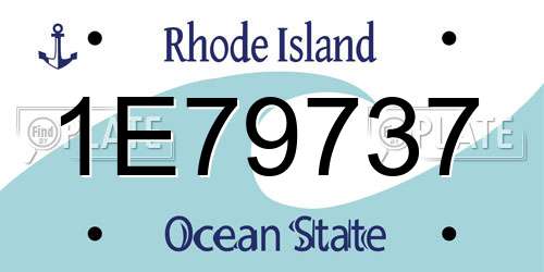 1E79737 Rhode Island License Plate
