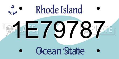 1E79787 Rhode Island License Plate