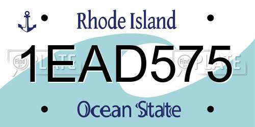1EAD575 Rhode Island License Plate