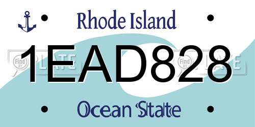 1EAD828 Rhode Island License Plate