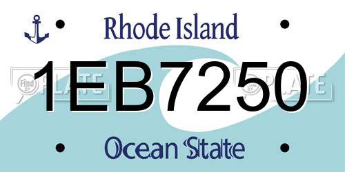 1EB7250 Rhode Island License Plate