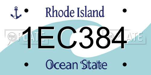 1EC384 Rhode Island License Plate