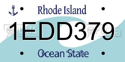 1EDD379 Rhode Island License Plate