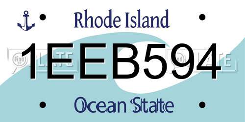 1EEB594 Rhode Island License Plate