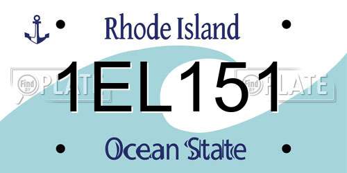 1EL151 Rhode Island License Plate
