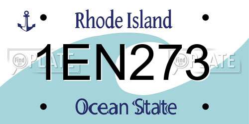 1EN273 Rhode Island License Plate