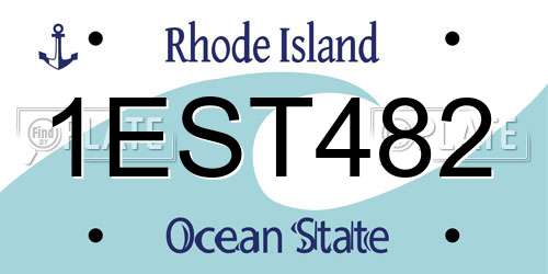 1EST482 Rhode Island License Plate
