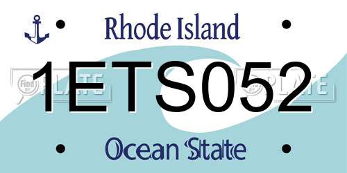 1ETS052 Rhode Island License Plate