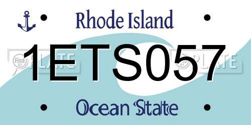 1ETS057 Rhode Island License Plate