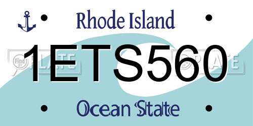 1ETS560 Rhode Island License Plate