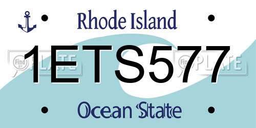 1ETS577 Rhode Island License Plate