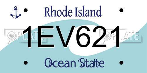 1EV621 Rhode Island License Plate