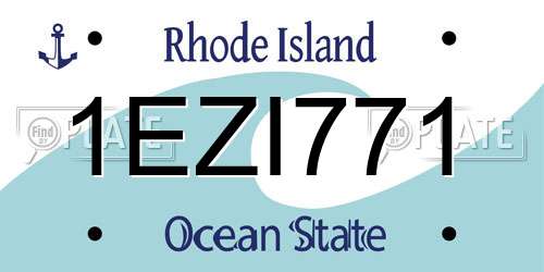 1EZI771 Rhode Island License Plate
