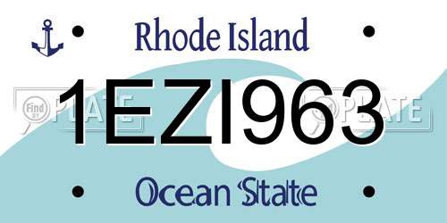 1EZI963 Rhode Island License Plate
