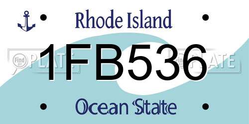1FB536 Rhode Island License Plate