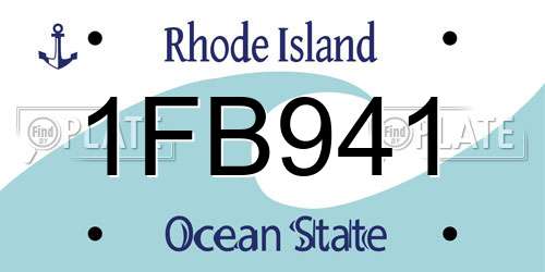 1FB941 Rhode Island License Plate