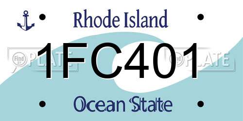 1FC401 Rhode Island License Plate