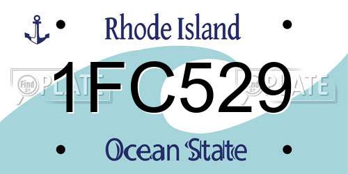 1FC529 Rhode Island License Plate