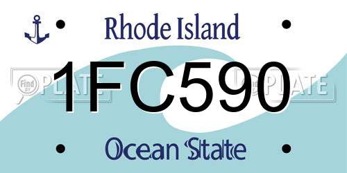 1FC590 Rhode Island License Plate