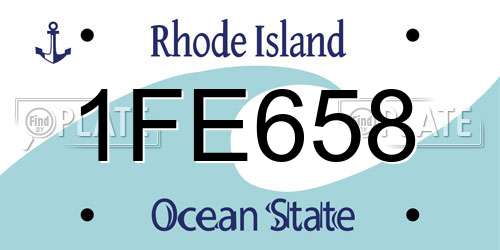 1FE658 Rhode Island License Plate