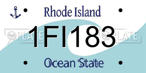 1FI183 Rhode Island License Plate