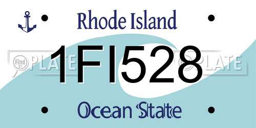 1FI528 Rhode Island License Plate