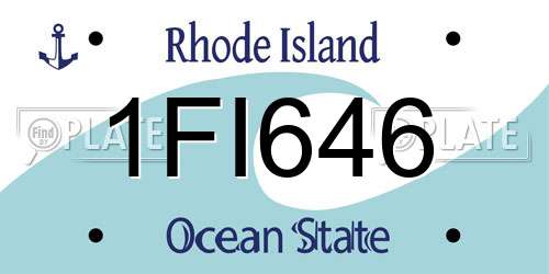 1FI646 Rhode Island License Plate