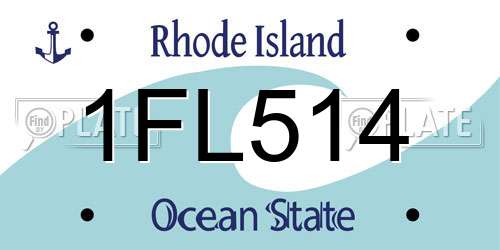 1FL514 Rhode Island License Plate