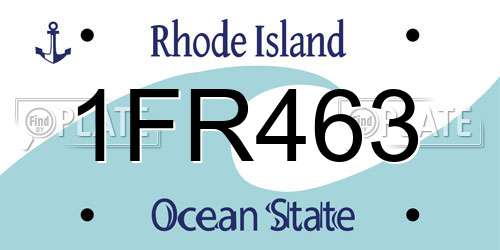 1FR463 Rhode Island License Plate