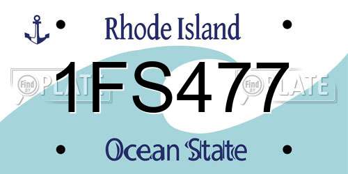 1FS477 Rhode Island License Plate