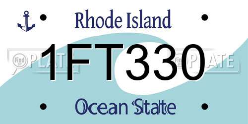 1FT330 Rhode Island License Plate