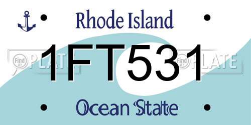 1FT531 Rhode Island License Plate