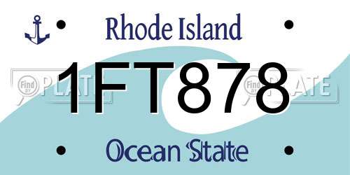 1FT878 Rhode Island License Plate