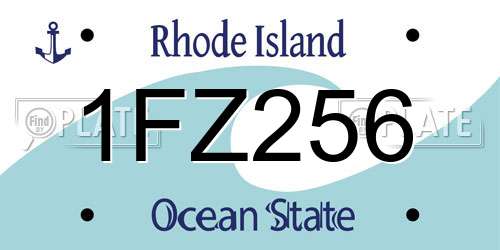 1FZ256 Rhode Island License Plate
