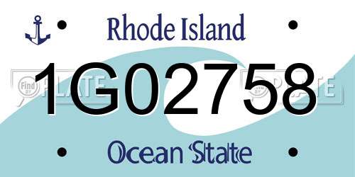 1G02758 Rhode Island License Plate